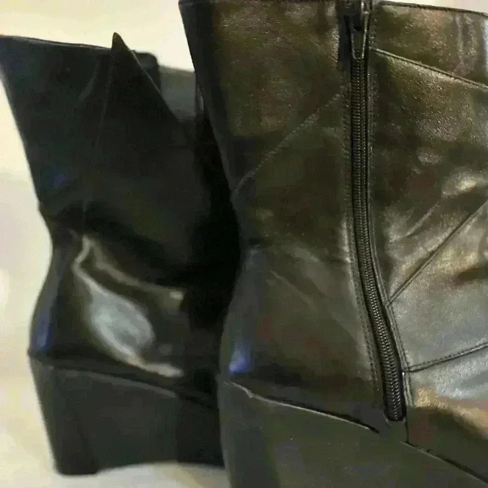 Brand new Noat Leather Wedge Heel Boots NWOT - Picture 10 of 10